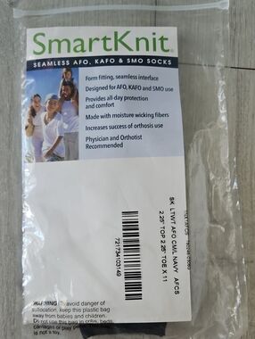 Navy Seamless AFO/KAFO/SMO Sock